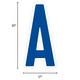 Royal Blue Letter (A) Corrugated Plastic Yard Sign, 30in